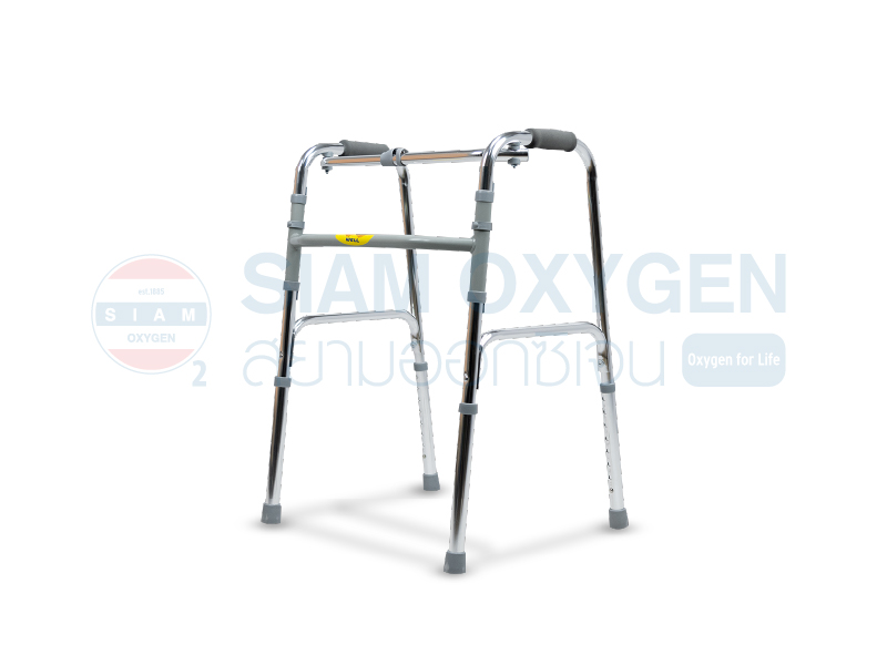 วอล์คเกอร์อลูมิเนียม 4 ขา พับได้ Aluminium Foldable Walker