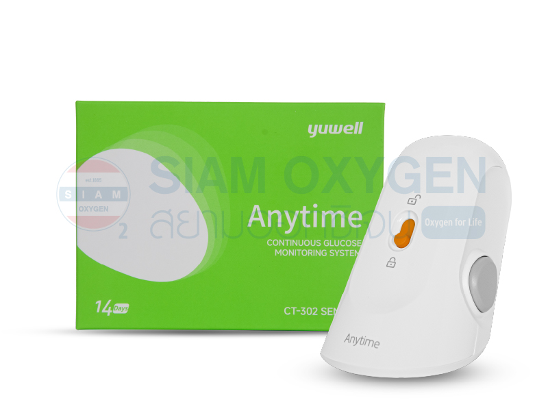 เครื่องตรวจวัดระดับน้ำตาลในเลือดแบบต่อเนื่อง CGM Yuwell รุ่น CT3