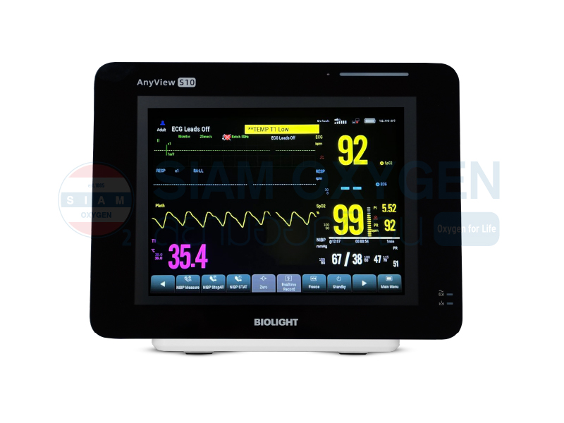 เครื่องติดตามสัญญาณชีพ Patient Monitor ยี่ห้อ Biolight รุ่น S10